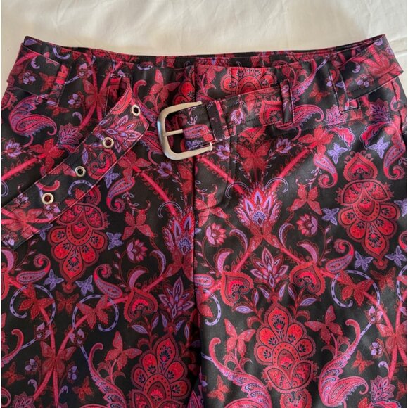 I.AM GIA Butterfly Paisley Flare Leg Stretch Pants - Picture 4 of 9